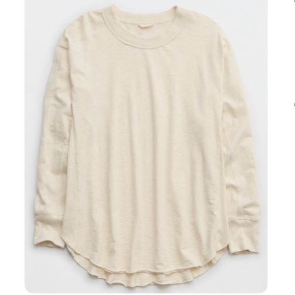 aerie Tops - NWT: aerie long sleeve oversized boyfriend t shirt | xxs